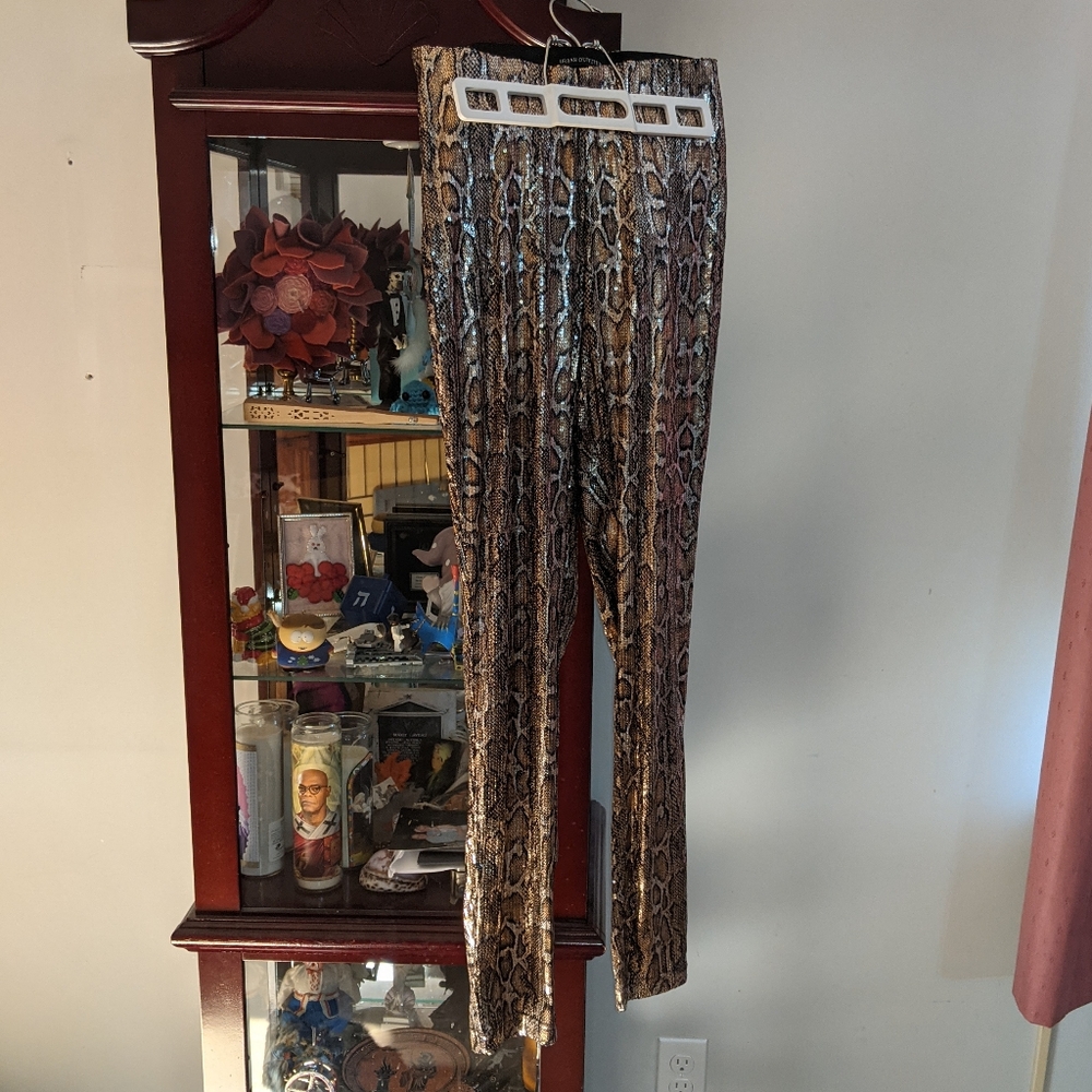 Urban Outfitters Sequin Snakeskin Print Pants